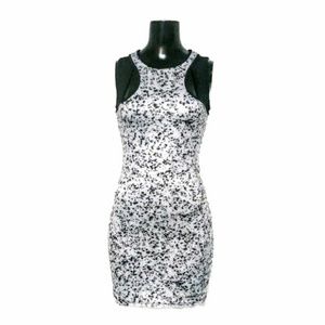 Forever 21 White Speckled & Black Strappy Dress 👗